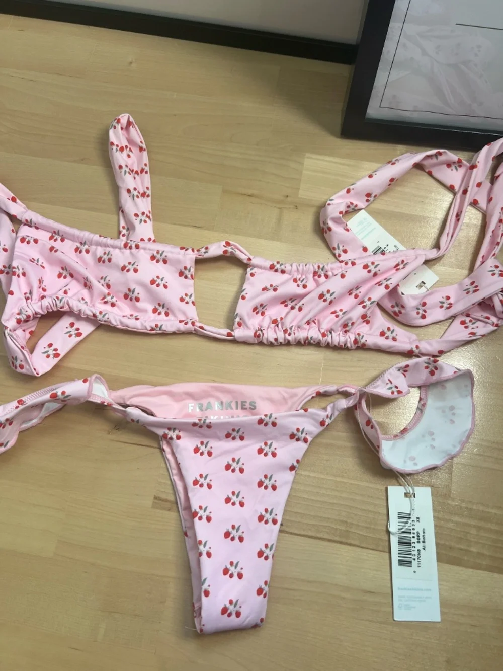 Frankies Bikinis Swim Strawberry Matching Top and Bottom